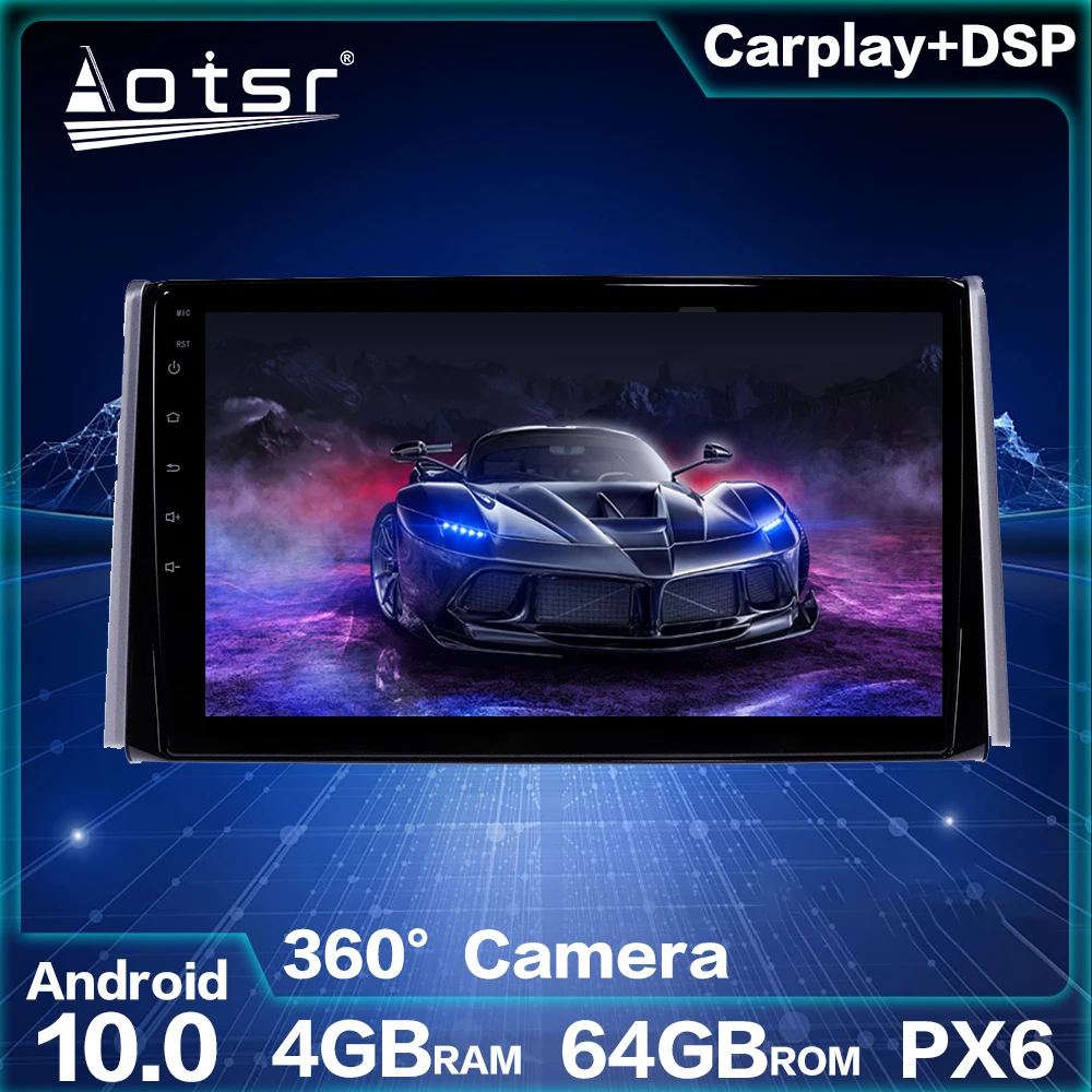 Автомагнитола PX6 для Toyota RAV4 2019 дюйма GPS навигация 4 + 64 ГБ Android 10 0|Автомагнитолы| |