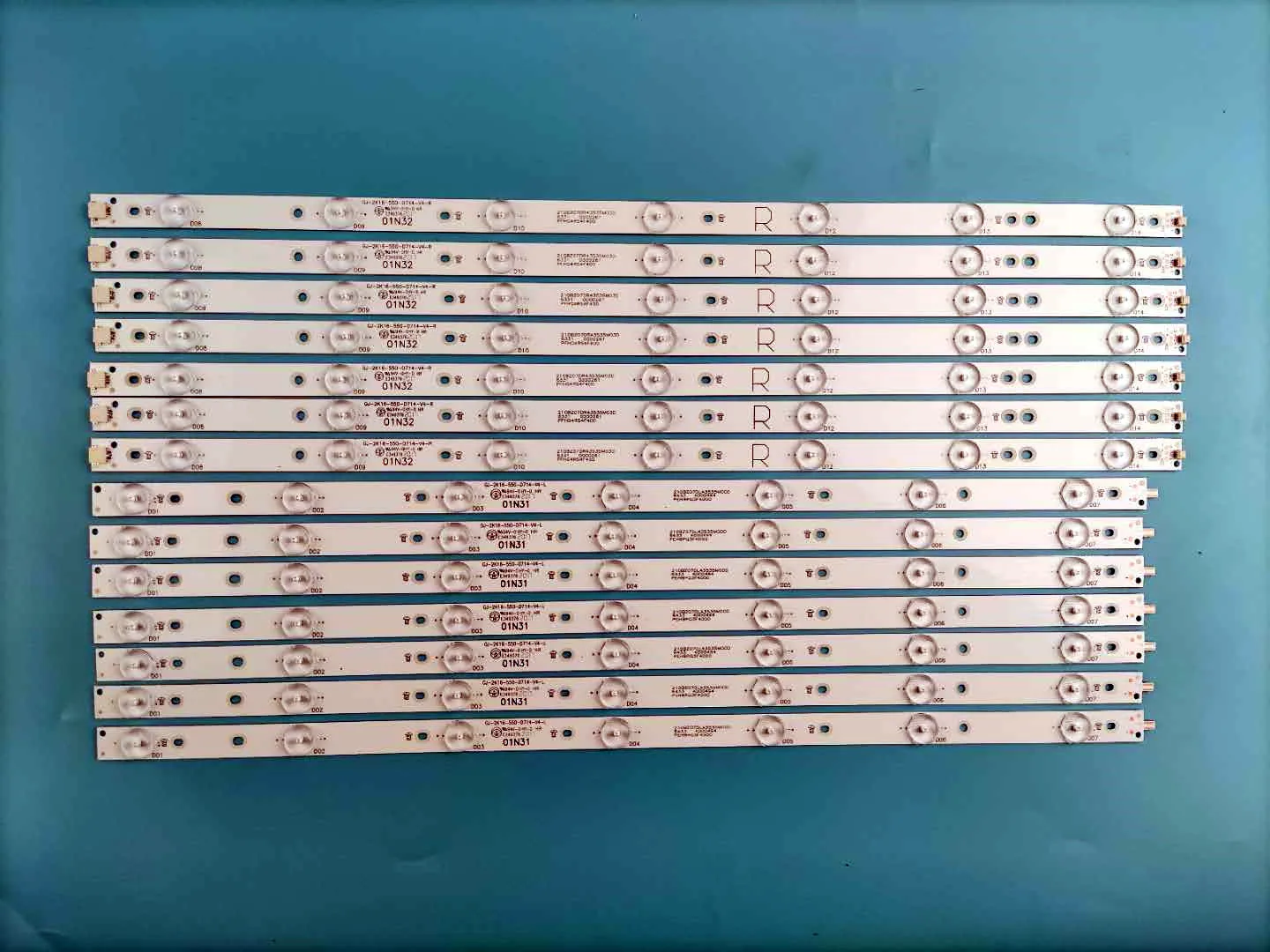 Светодиодный подсветка полосы 7 + лампы для Philips 55 ''GJ 2K16 550 D714 V4 R GJ L 55PFF5701/T3 LB55072