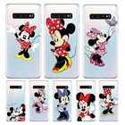 Силиконовый чехол Happy Minnie Mouse для Samsung Galaxy S21 S20 FE Ultra S10 S10E Lite S9 S8 S7 Edge Plus, чехол для телефона