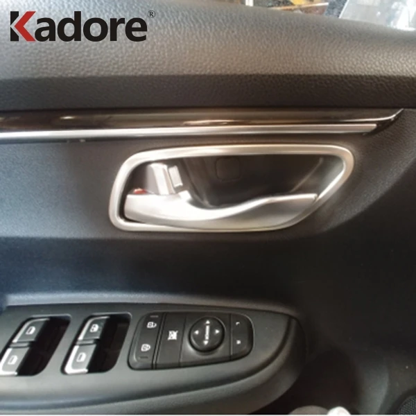 Для Kia Rio 4 X-line углеродное волокно накладка на внутреннюю дверную ручку накладка Защитная Наклейка аксессуары для автомобиля