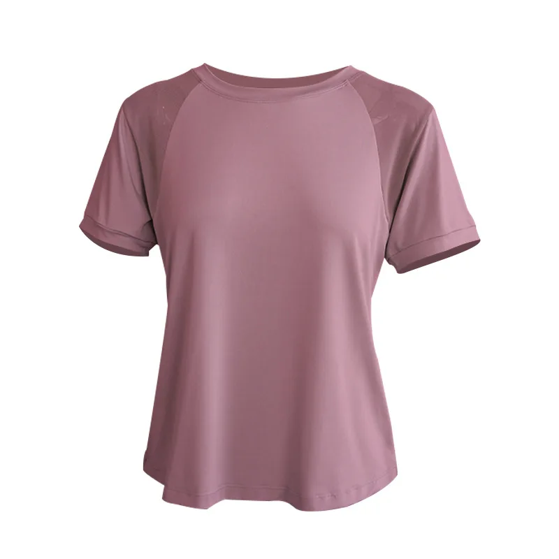 Летняя новая сетчатая дышащая быстросохнущая футболка для бега с коротким