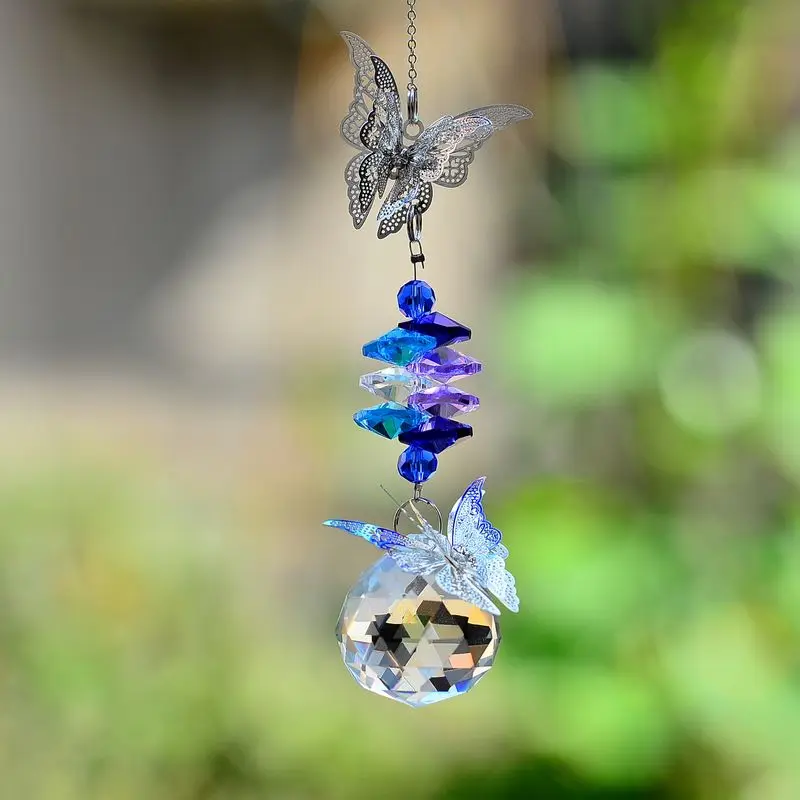 Хрустальные солнцезащитные очки бабочки коллекция радуги подвесное Хрустальное