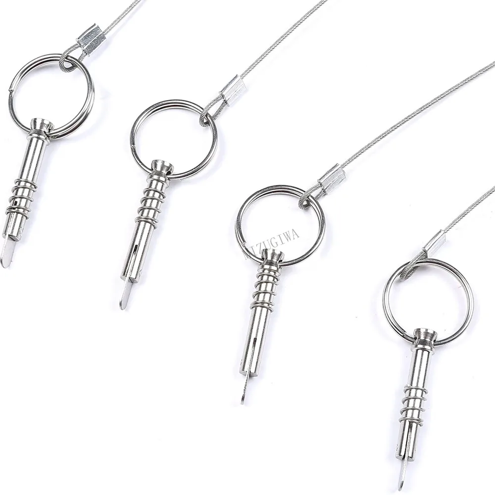 4 Pcs Boat Bimini Quick Release Pin with Lanyard Stainless Steel Marine Hardware Deck Hinge Replacement Accessories | Спорт и