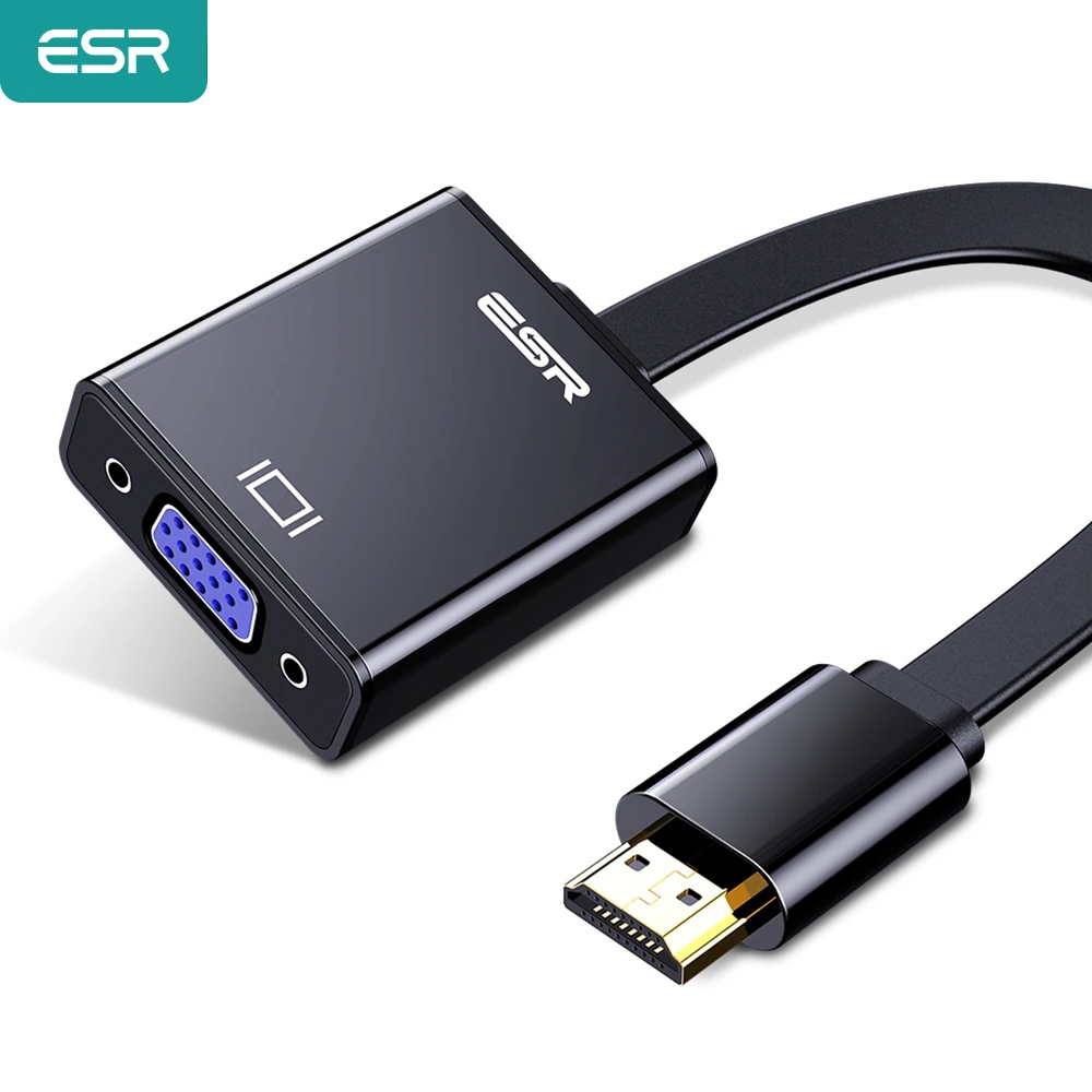 Адаптер ESR HDMI совместимый с VGA для аудио кабеля сплиттер преобразователь цифровой