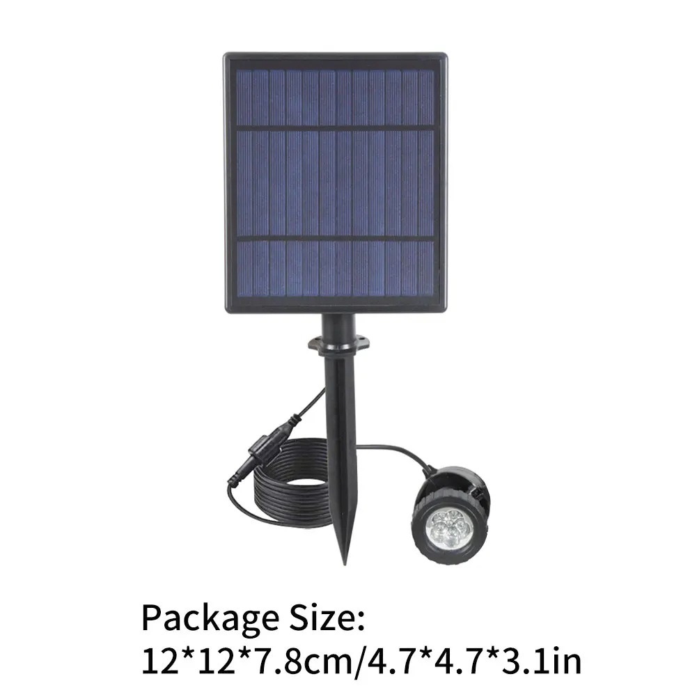 

Outdoor Solar Waterproof Spotlight LED RGB Color Changing Lights Djustable Submersible Spotlights Lawn Pond Garden Decoration