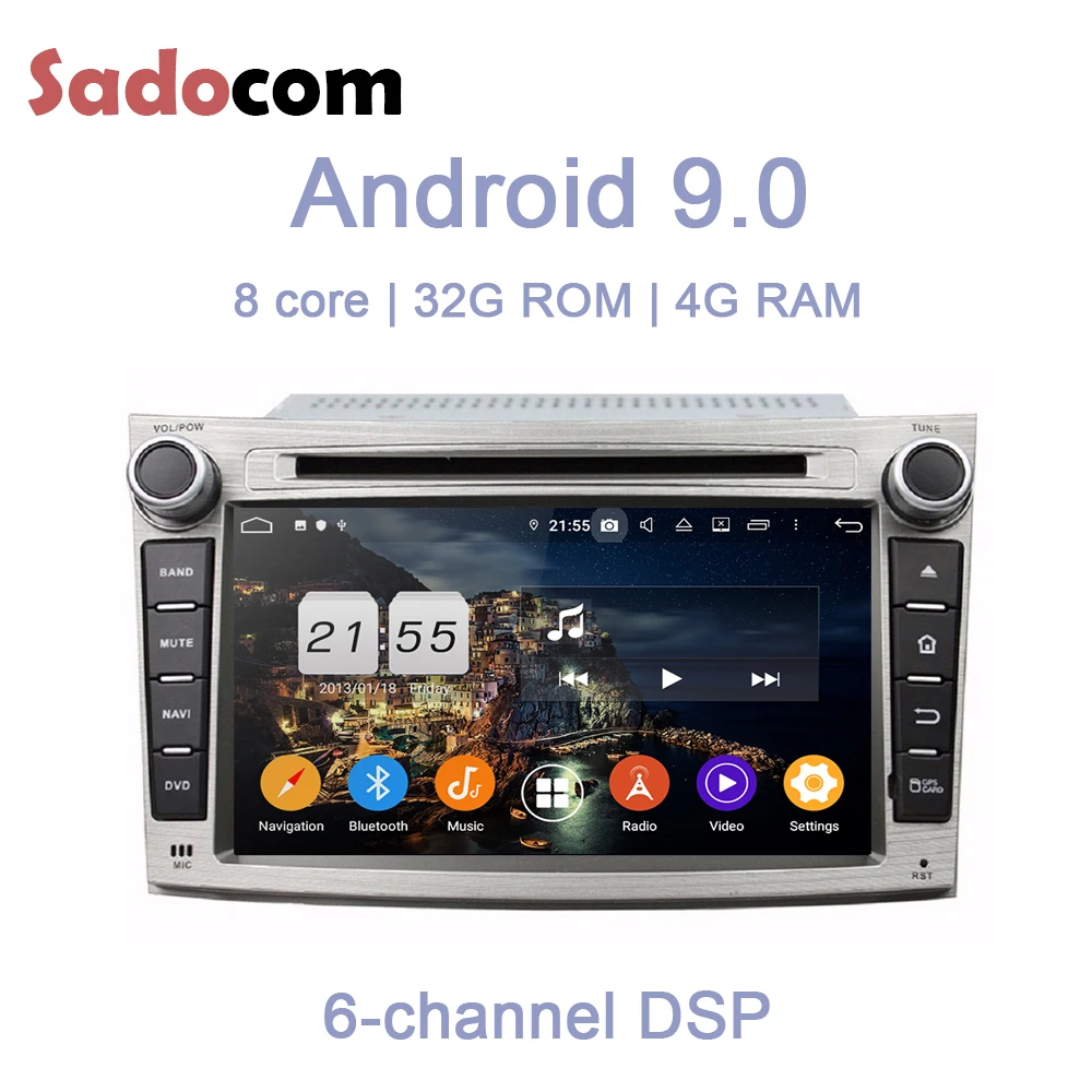 DSP TDA7851 2 din Android 9 0 4 Гб ОЗУ 32 8 ядер автомобильный dvd-плеер GPS ГЛОНАСС карта RDS радио wifi