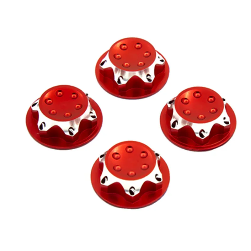4pcs Aluminium Wheel Hub Kit Antidust Cover 17mm HEX Nut CNC For RC 1:8 Model Car Anti-skid Toy Part Supplies TEAM C | Игрушки и хобби
