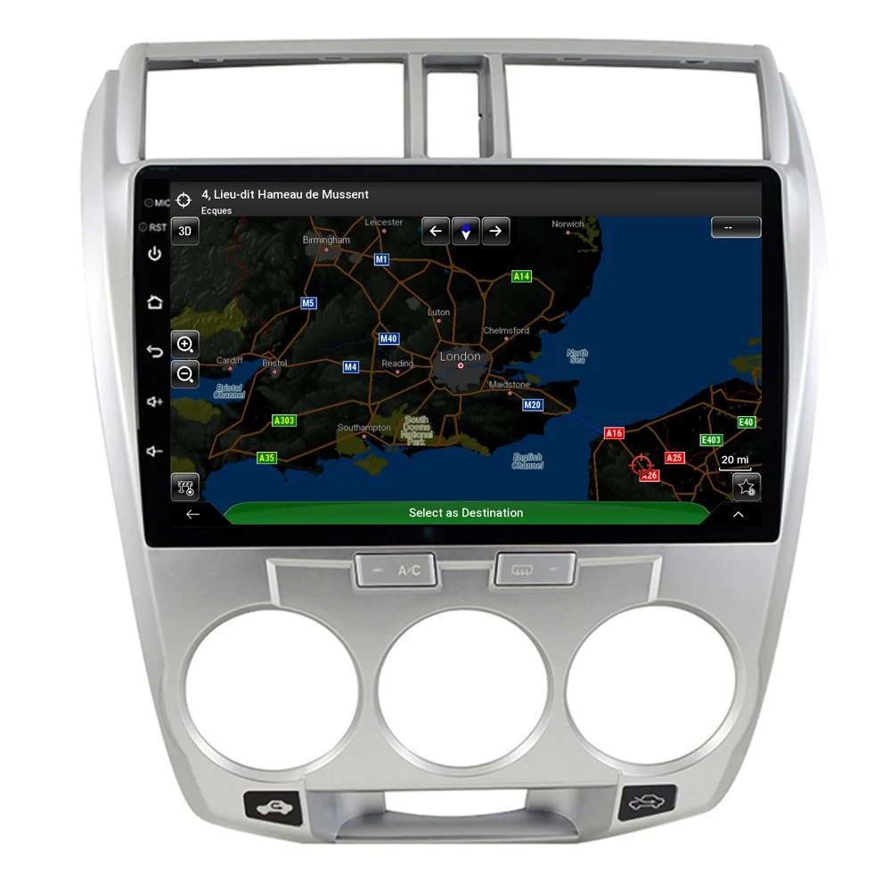 RoverOne Android 10 четырехъядерный автомобильный радиоприемник GPS для Honda City 2008 - 2014
