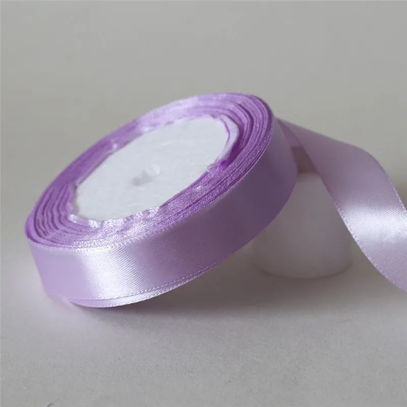 

25Yards/ 6mm-50mm Lilac Silk Satin Ribbon DIY Material For Prom Decoration Wedding Gift Box Packaging Accessories