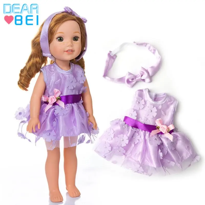 

Small purple floral skirt fit American14.5" girl doll nancy doll Clothes baby gift