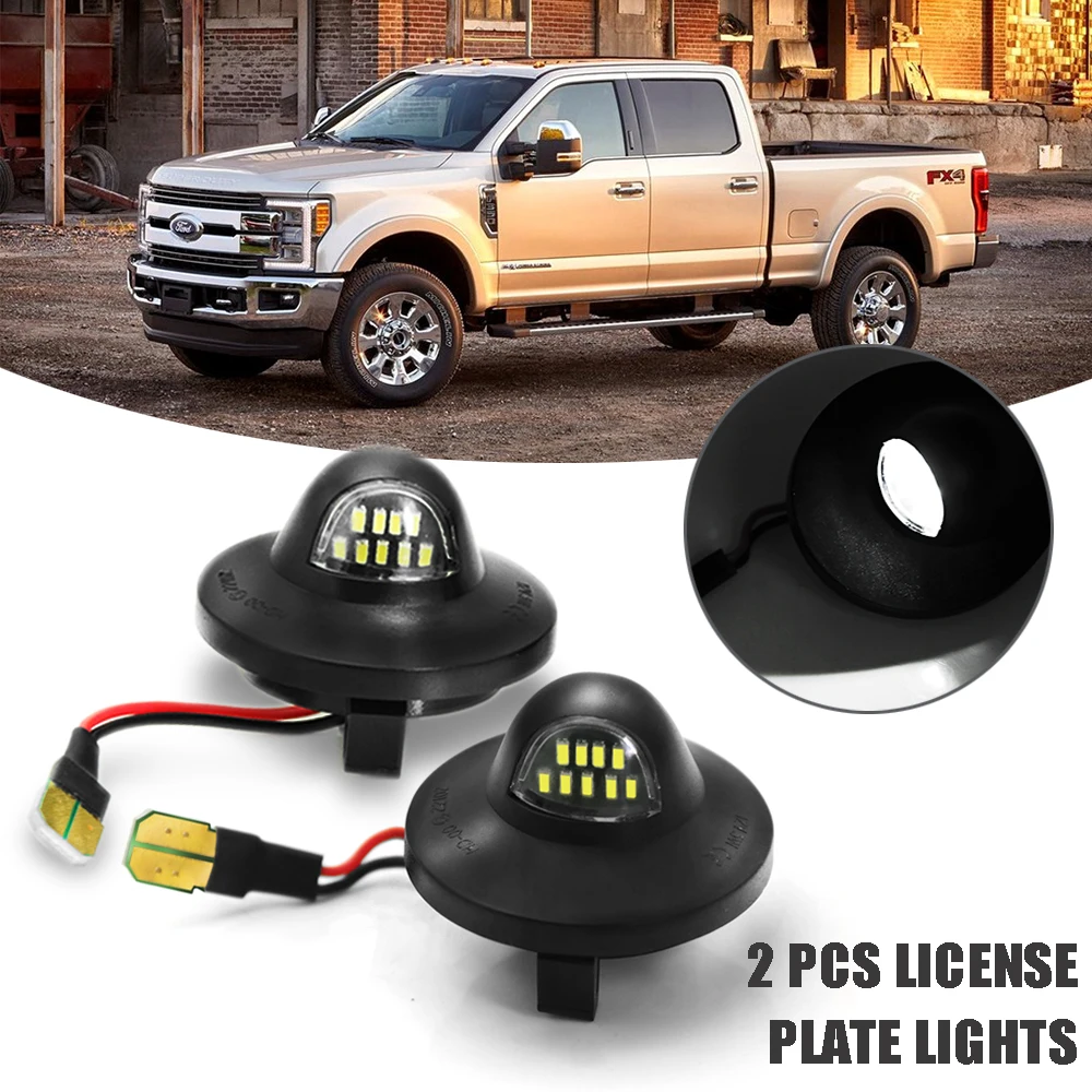 

For Ford F150 F250 F350 F450 F550 Super Duty Ranger Expedition Explorer 2Pcs LED License Plate Light Lamp Error Free Canbus