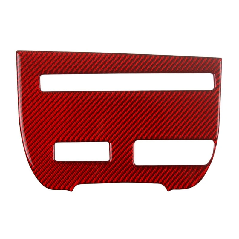 

1Pcs Car Red Carbon Fiber CD Panel Cover Trim Sticker for Nissan GTR R35 SpecV 2009