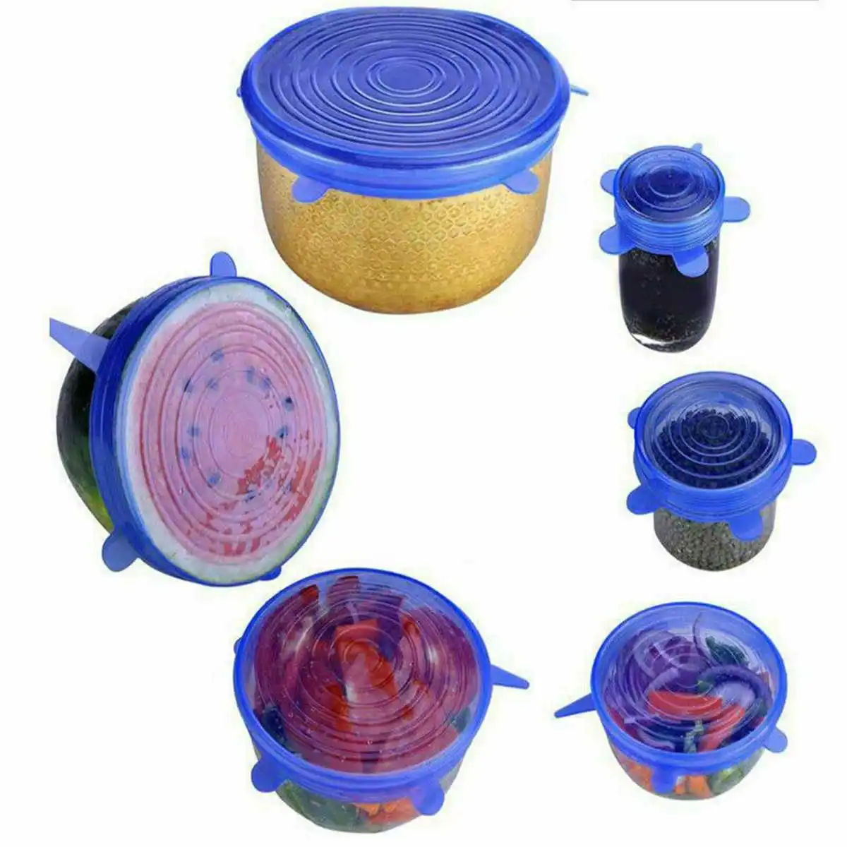 6/3 шт. силиконовые крышки растягивающиеся из Еда прокладка многоразовые стрейч