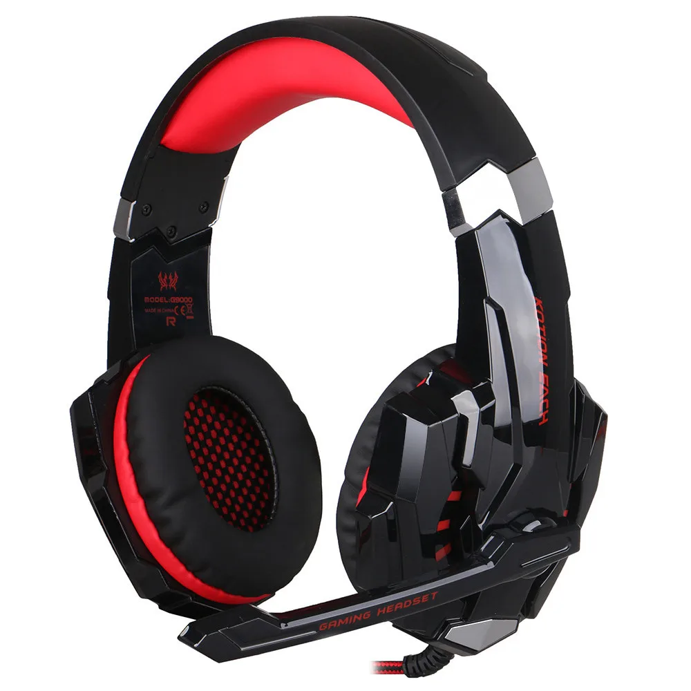 Gaming Headset Headphones with Microphone for PC Computer Professional Gamer Surround Sound Light 3.5mm Phones Headphone Black |