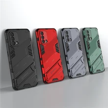For OPPO A74 Case Punk Stlye Phone Holder Camera Protection Armor  Anti-knock Case For OPPO A74 Cover For OPPO A74 4G 6.43 inch