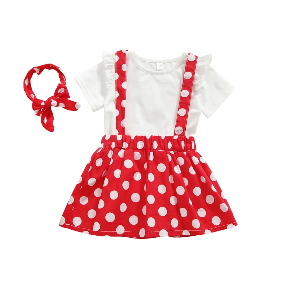 Girl Baby Birthday Clothes Cake Smash Outfit Polka Dot Outfit Cute Minnie Fancy Dress up Baby Girls Clothes Set Photography Prop