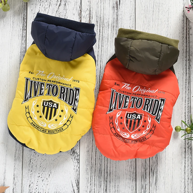 Windrpoof Sporty Large Dog Clohthes Winter Hoodie With Fur Big Pet Golden Reteriver French Bulldog Terrier Costumes Cat Puppy |