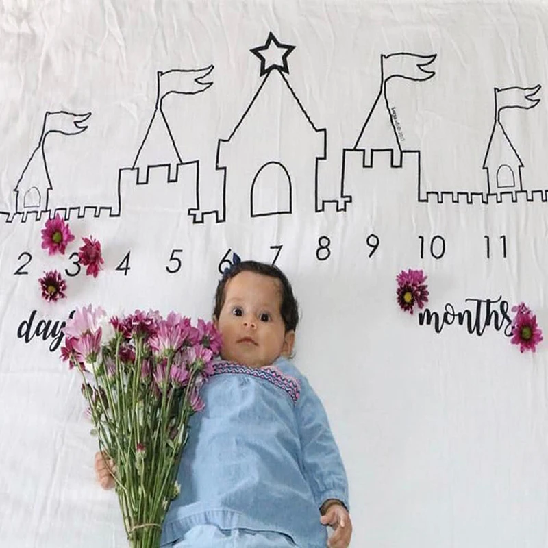 Четырехслойное Марлевое банное полотенце с принтом для младенцев без