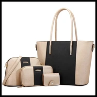 womens handbag pu leather shoulder bag designer luxury 2021 4 pcs crossbody clucth purse wallet ladies shoulder bag
