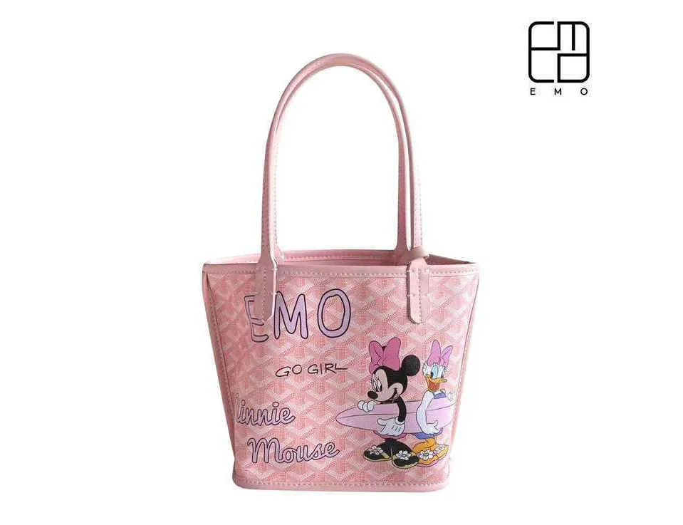 

Модная Сумка-тоут на одно плечо с изображением героев Диснея Микки Мауса и граффити, Портативная Сумка-тоут