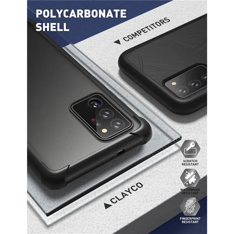 for samsung galaxy note 20 ultra case 2020 clayco forza full body casebuilt in screen protector compatible with fingerprint id free global shipping
