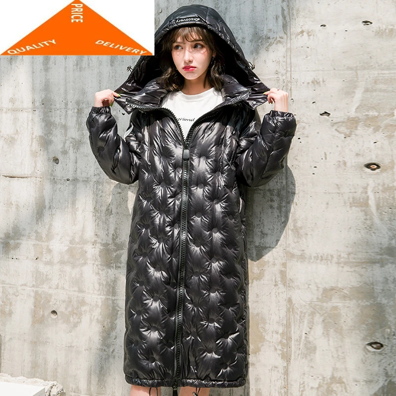 Женская зимняя куртка длинное пальто женская толстая теплая одежда 2020 Корейская
