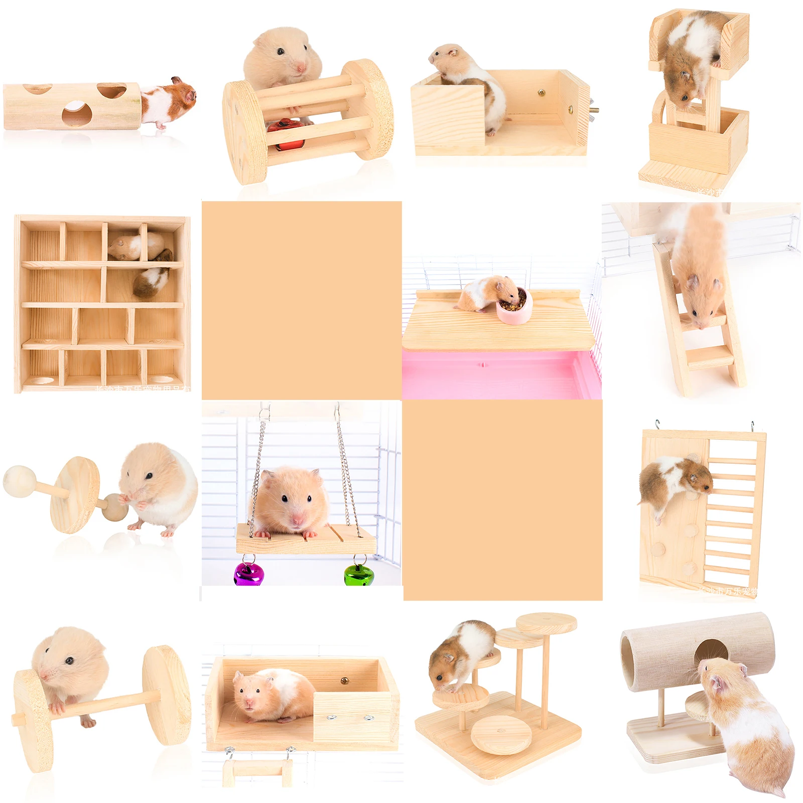 

Hamster Chew Toys Accessories Pet Natural Wooden