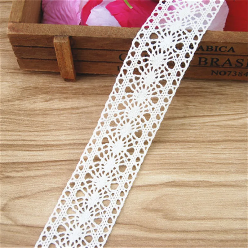 35 мм хлопковая кружевная отделка ткань цвета слоновой кости аксессуары для шитья