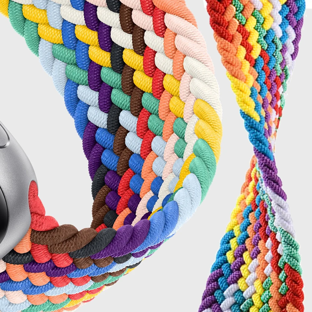 

Pride Braided Solo Loop Band For Apple Watch Se Strap 44mm 40mm Elastic Wristband Bracelets on Smartwatch Series 65432 42mm 38mm