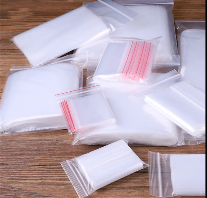 Прозрачные мешки на молнии 50 шт. многоразовые пакеты для хранения ювелирных