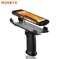 munbyn handheld android 9 0 pda 2d zebra 4710 barcode reader scanner 4g pos terminal data collector with pistol grip 4gb ram