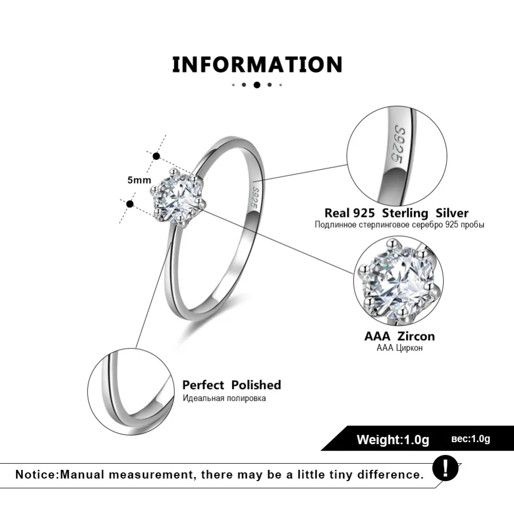 ORSA JEWELS Стерлинговое серебро женские кольца AAA кубический циркон сверкающий кристалл обручальное кольцо палец кольца из серебра 925 пробы, ювелирные изделия OSR56-1