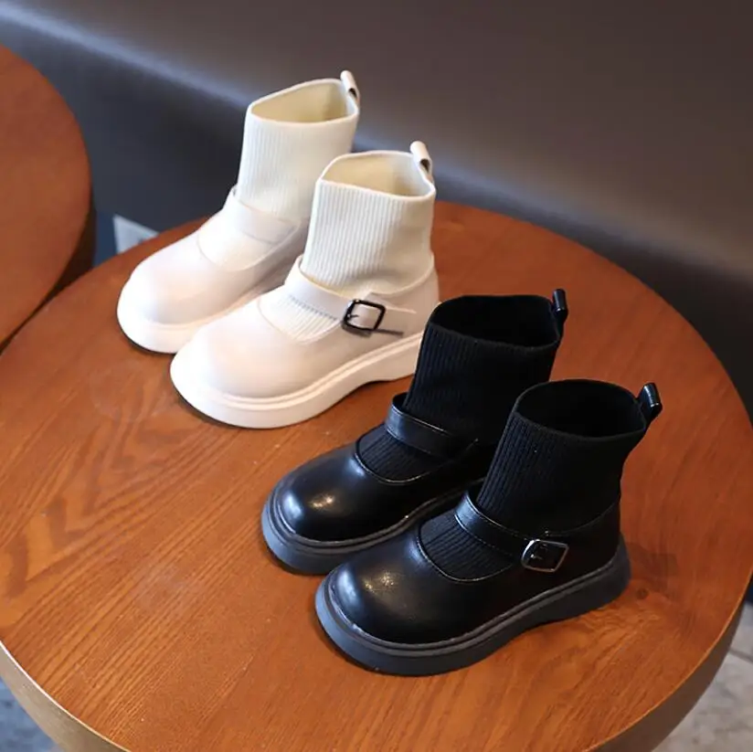 

Ботинки Челси на молнии для мальчиков и девочек, модные мягкие дышащие Нескользящие ботильоны из искусственной кожи, в стиле пэчворк, на рез...