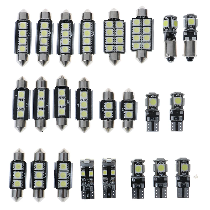 

23pcs Canbus LED Car Interior Inside Light Dome Trunk Map License Plate Lamp Bulb