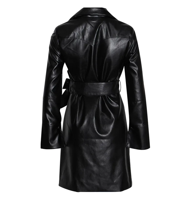 Женская куртка из искусственной кожи OMIKRON модная яркие цвета черная