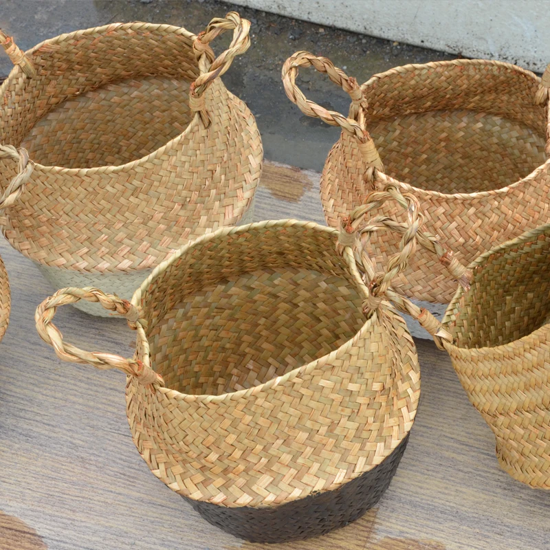 Корзина для хранения плетеные подвесные корзины домашние органайзеры цветов