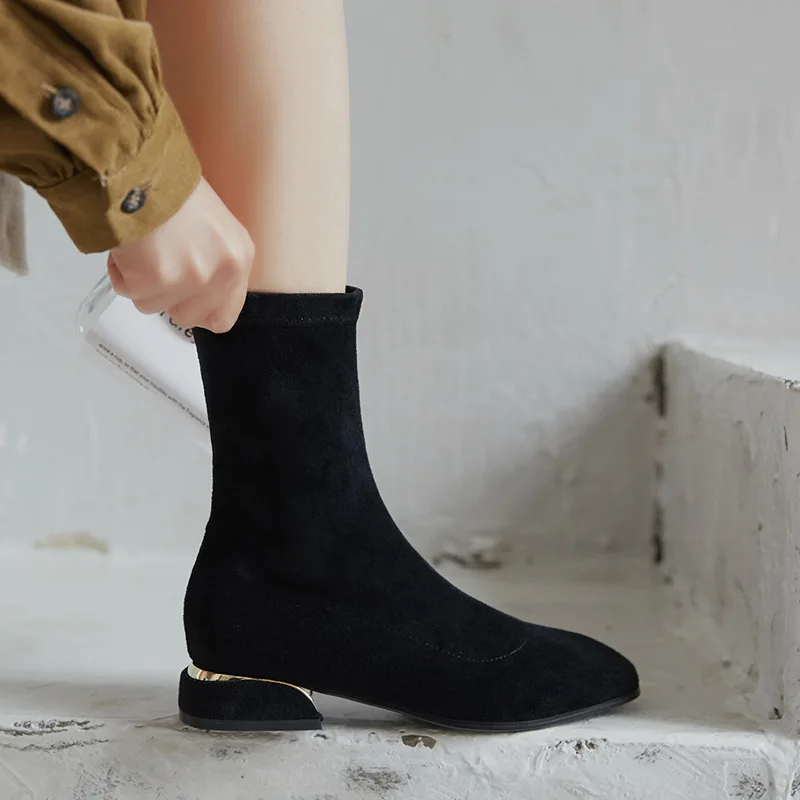Новинка Модные женские осенние ботильоны повседневные однотонные винтажные
