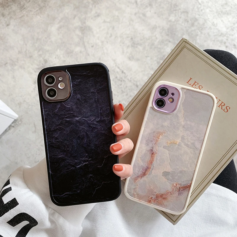 

For iPhone 12 Pro Case Marble Phone Case For iPhone 11 Pro Max 12 Mini XS Max X XR 7 8 Plus Soft TPU Corner Bumper Phone Cover