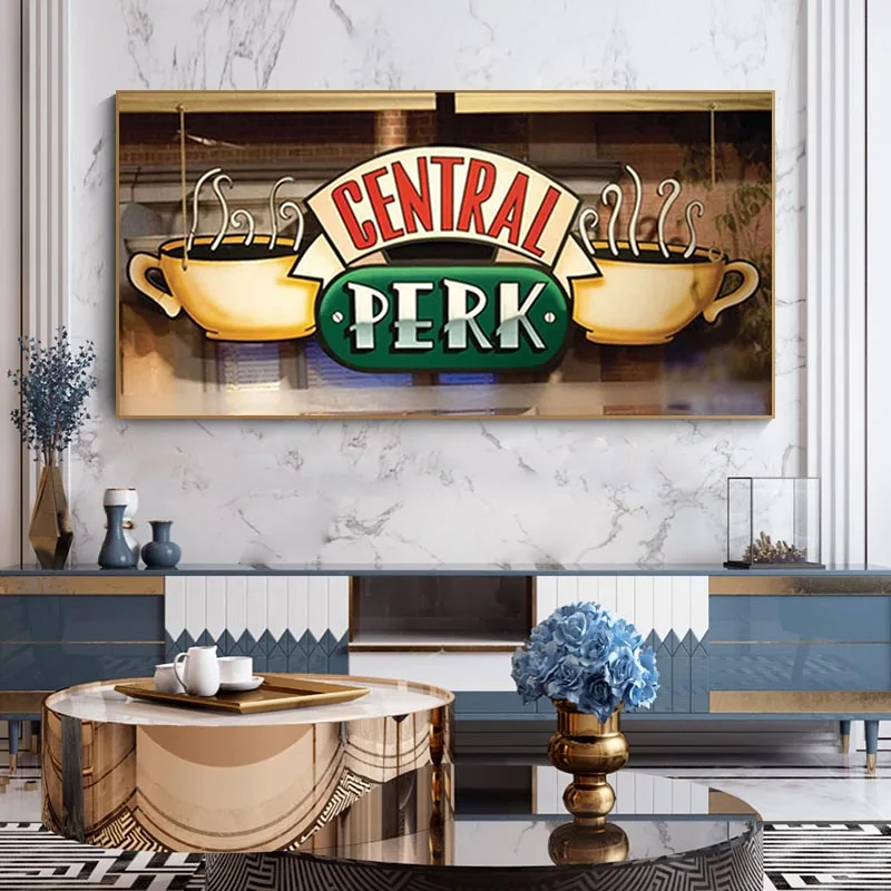 

Central Perk Cafe Canvas Painting Friends TV Show Posters and Prints Scandinavian Wall Art for Living Room Home Decor Cuadros