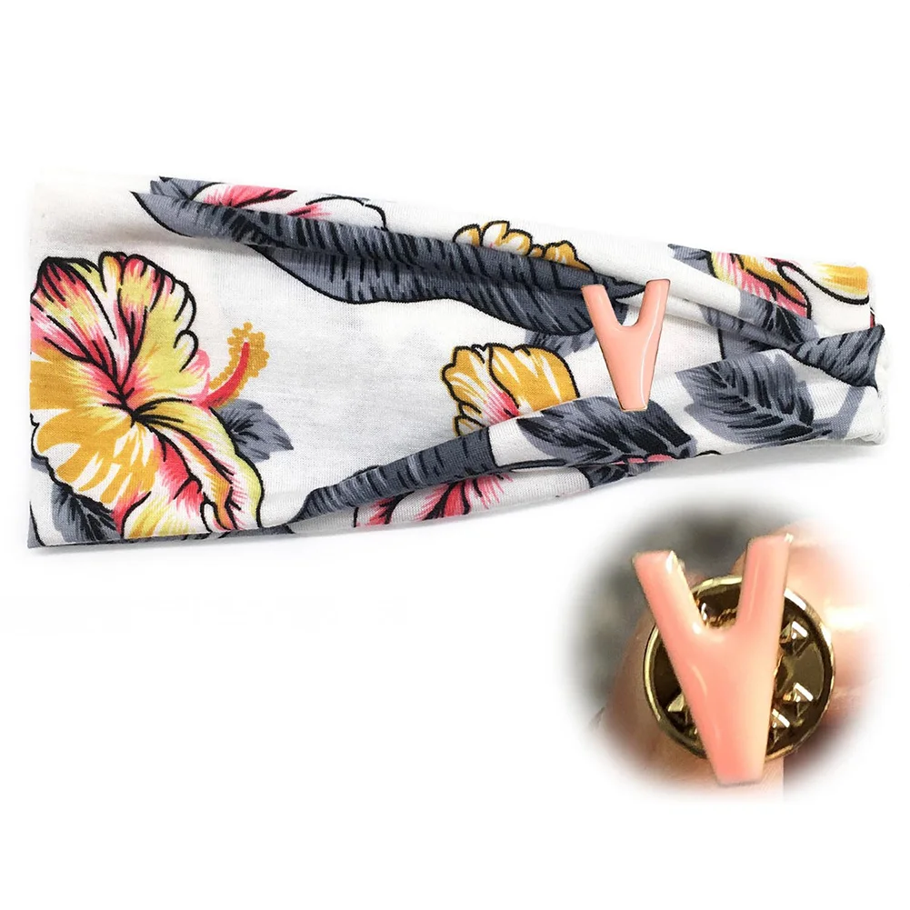 

Newly Headbands with Buttons for Nurses Headband for Holding Face Cover Sweat Band Yoga Workout Sweatbands FIF66