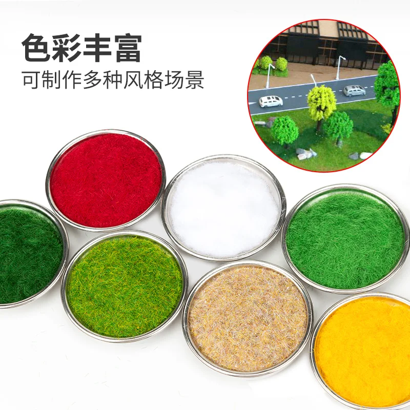 

30g Miniature Scene Model Materia Turf Flock Lawn Nylon Grass Powder static grass 3MM/ 5MM Modeling Hobby Craft Accessory