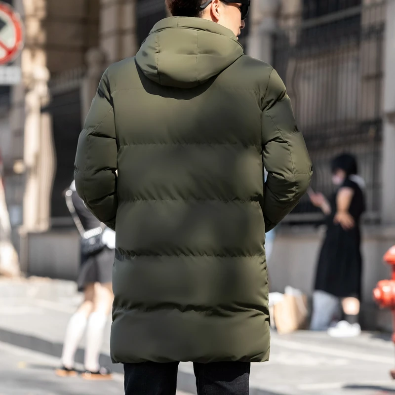 Men Plus Size Thicken Baggy Parka 2021 Winter New Harajuku Classic Brand Street Trend Hood Coat Thick Warm Parkas Jacket Male
