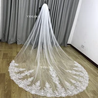 veu de noivhigh quality cathedral lace wedding veil white ivory 3m bridal veil with comb long veil for bride wedding accessories