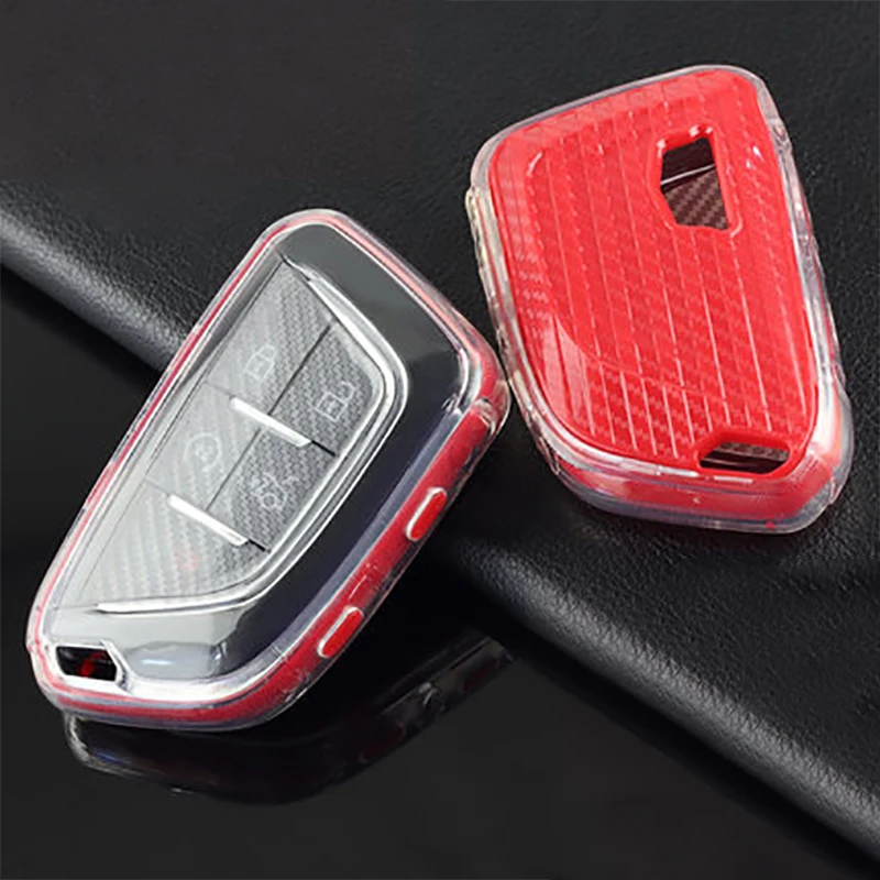 

TPU Car Key Case Full Cover for Cadillac Escalade CTS XTS ATS ATS-L XLS SRX 2015 4/5/6 Button 28T CTS-V XT5 CT6 Shell Protector