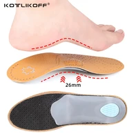 leather orthopedic shoes sole insoles for shoes women men flat feet arch support ox leg correction pad plantar fasciitis insoles