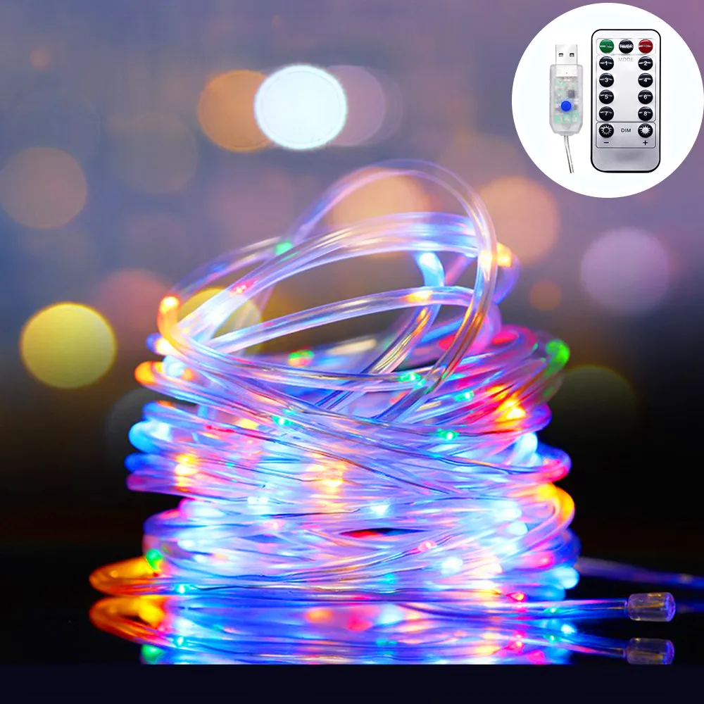 

Гирлянда светодиодная Водонепроницаемая с таймером и питанием от USB, 8 режимов