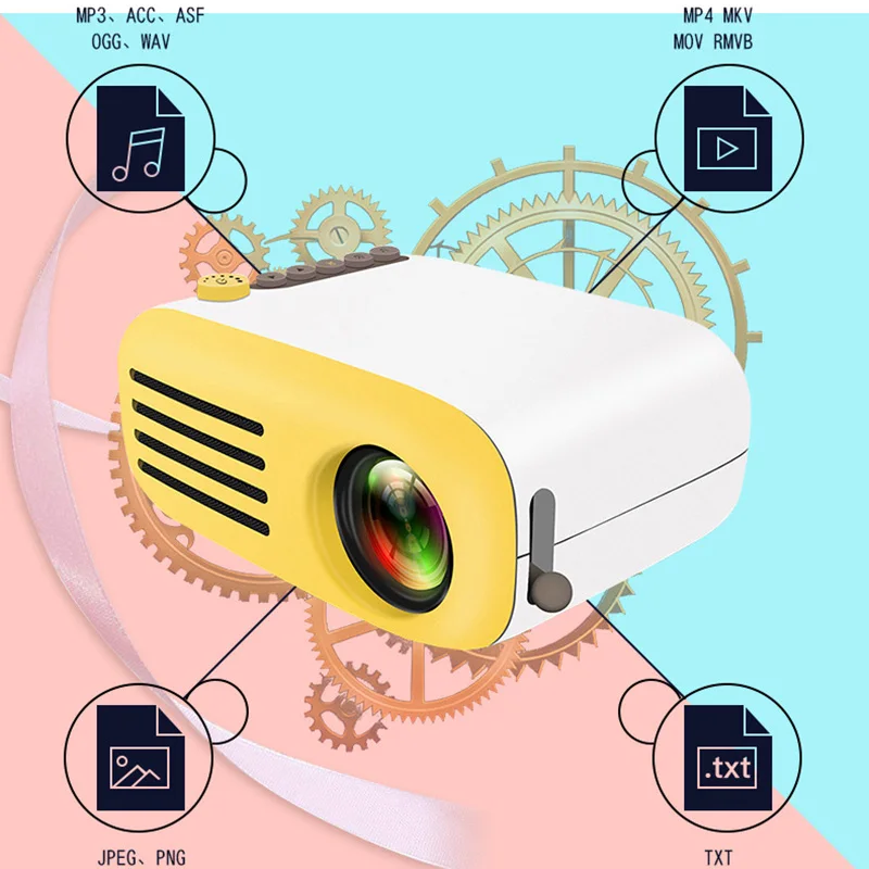 

Mini LED Projector HD 1080P Multimedia Media Player for Home Cinema Portable Projector DQ-Drop