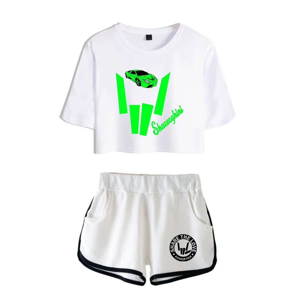 

2020 sexy stephen sharer Kawaii Print Womens Two Piece Sets camil cabello Shorts Summer Casual Women's sports suit