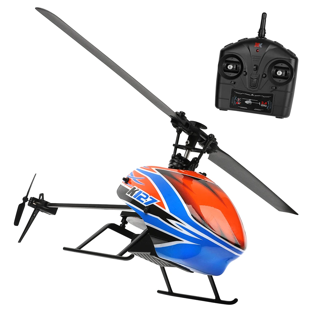 WLtoys 2021 Новый K127 радиоуправляемый самолет вертолет 2,4G 4CH 6-Aixs гироскоп Flybarless с воздушным Давление фиксированная высота Модель RTF самолет
