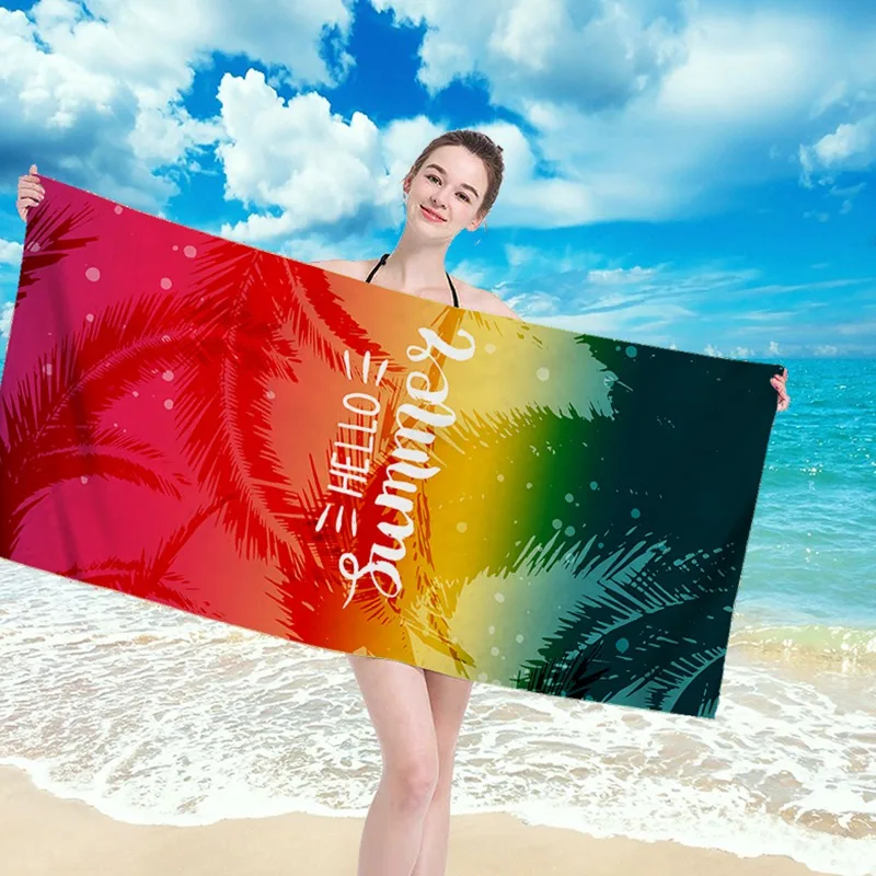 

Elegant Comfortable Breathable Beach Towel Female Silk Printed Long Skirt Wrapped Bikini Covered Sunscreen Blanket Beach Towel